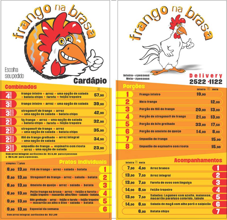 Cardápio